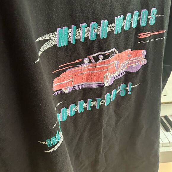 Vtg Mitch Woods Vintage Fruit of the Loom Single Stitch with Red Car Graphic XL - Picture 10 of 16